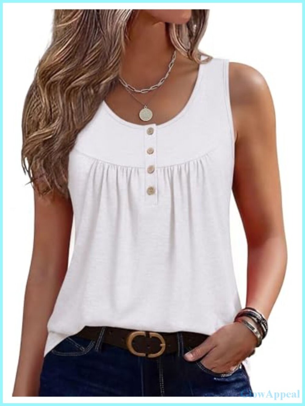 Loose Fit Sleeveless Pleated Flowy Floral Tunic Blouse Summer Tank